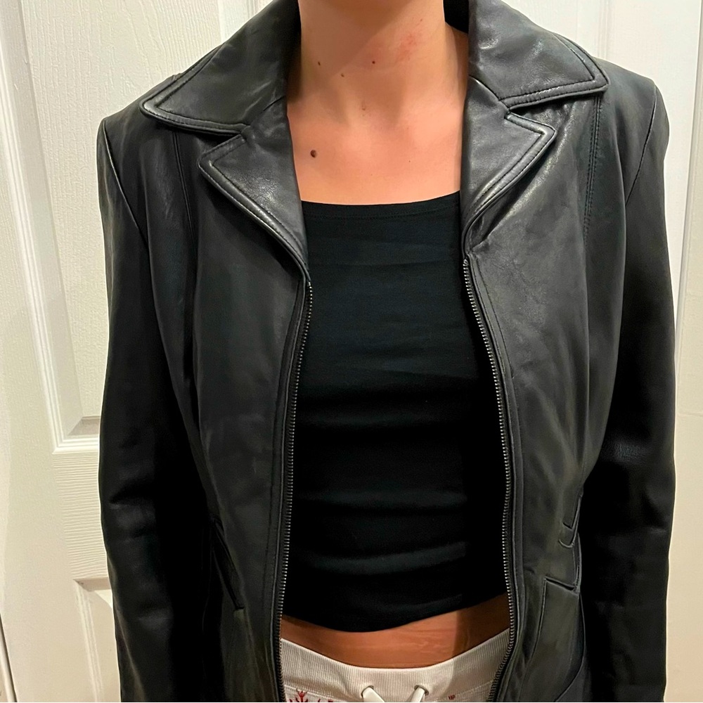 Nine West Leather Jacket. Lightly worn. Size M